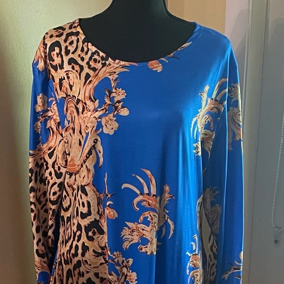 Boho Women’s Plus maxi with leopard print long sleeves in size 2XL. Pre-owned - Picture 1 of 4
